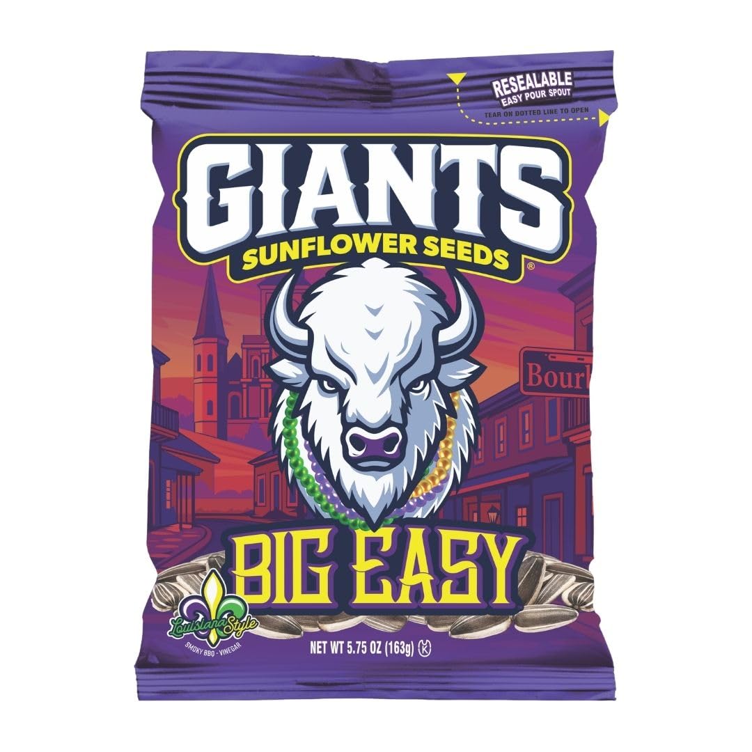 GIANTS Original Sunflower Seeds - Sunflower Seeds to Eat, Sunflower Seeds Bulk, Lightly Salted Sunflower Seeds for Eating, High Protein Snack - 5.75 oz Resealable Bags (Case of 12)