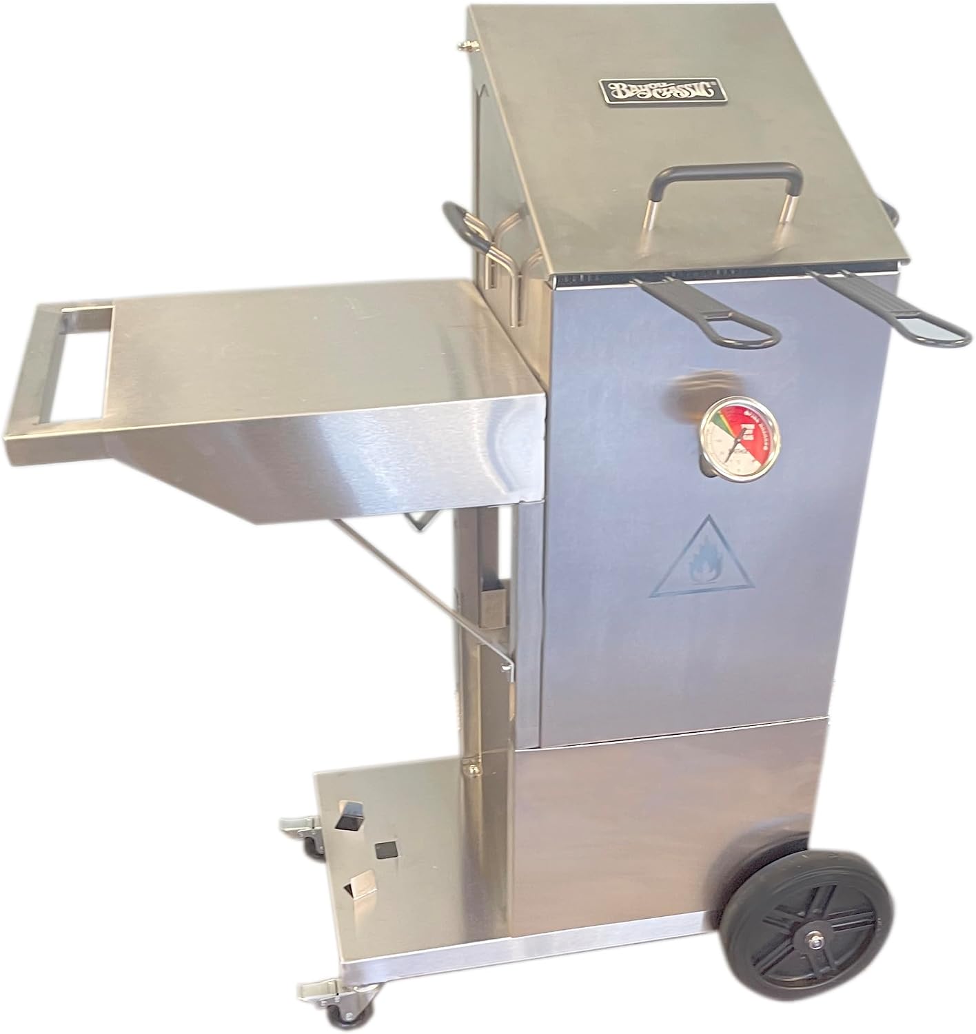 Bayou Classic 700-704 4-gal Stainless Bayou Fryer with Cart Includes 2 Stainless Mesh Baskets Fry Thermometer Drain Valve High Pressure Regulator w/