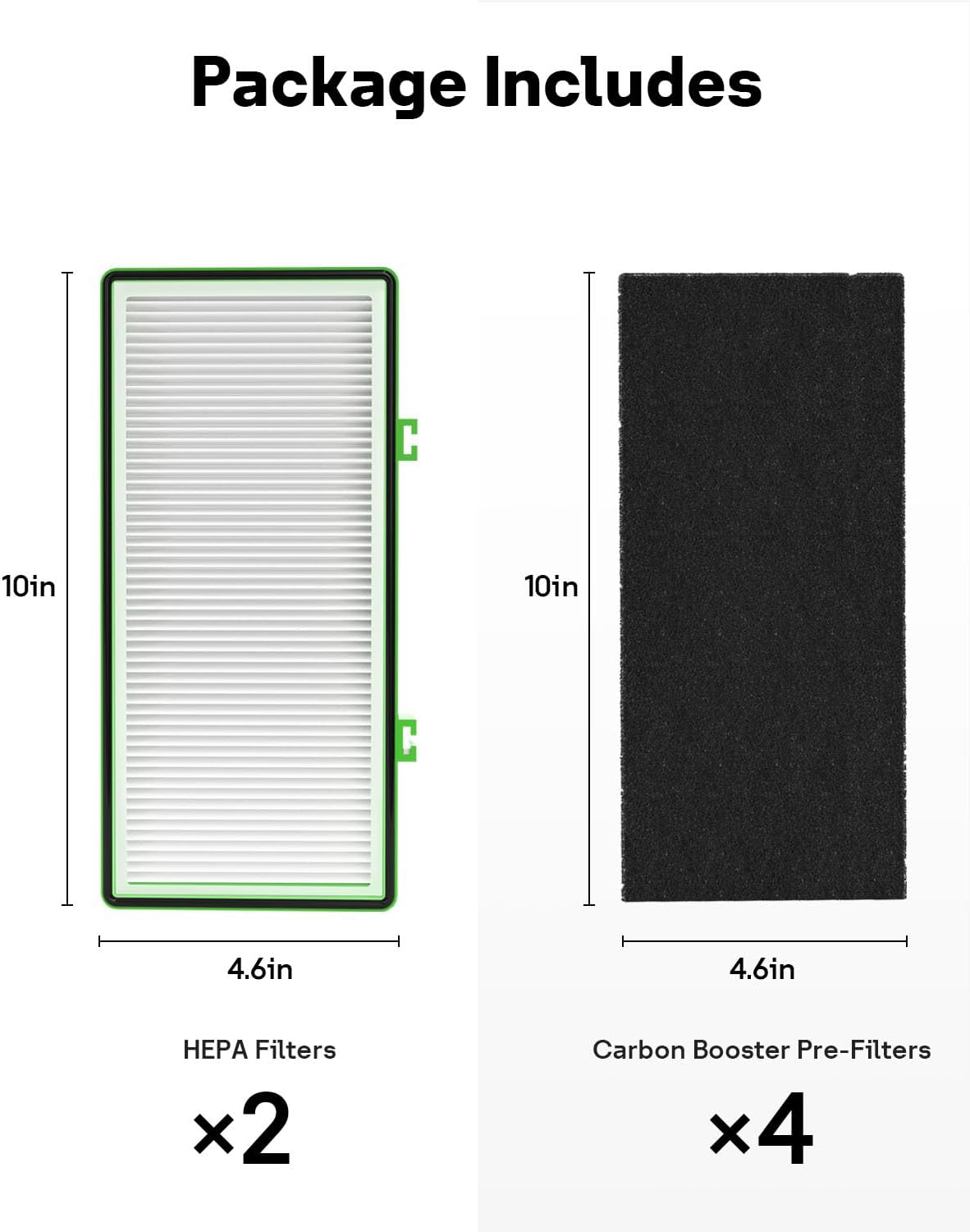 Leemone Aer1 Filter Replacement for Holmes/Bionaire Air Purifier, Blue 2+4