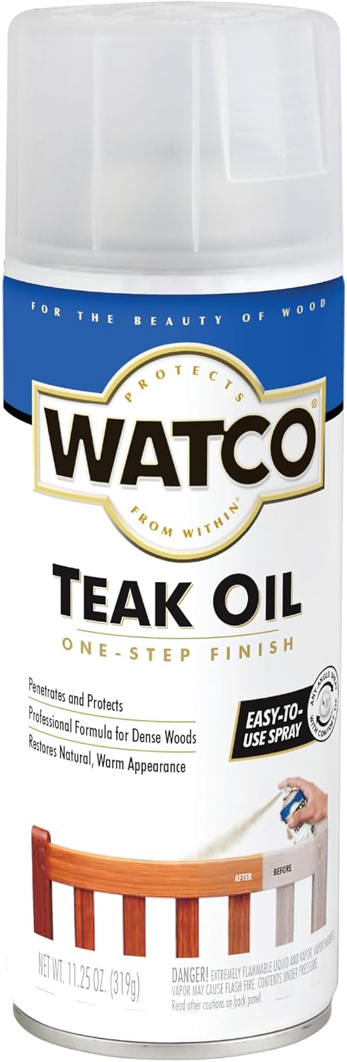 Watco Teak Oil Wood Finish, Quart, Clear