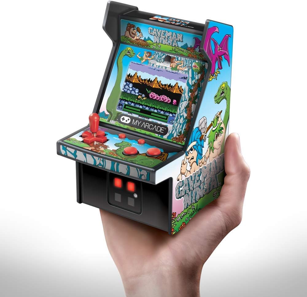 My Arcade Micro Player Mini Arcade Machine: Galaga Video Game, Fully Playable, 6.75 Inch Collectible, Color Display, Speaker, Volume Buttons, Headphone Jack - Electronic Games