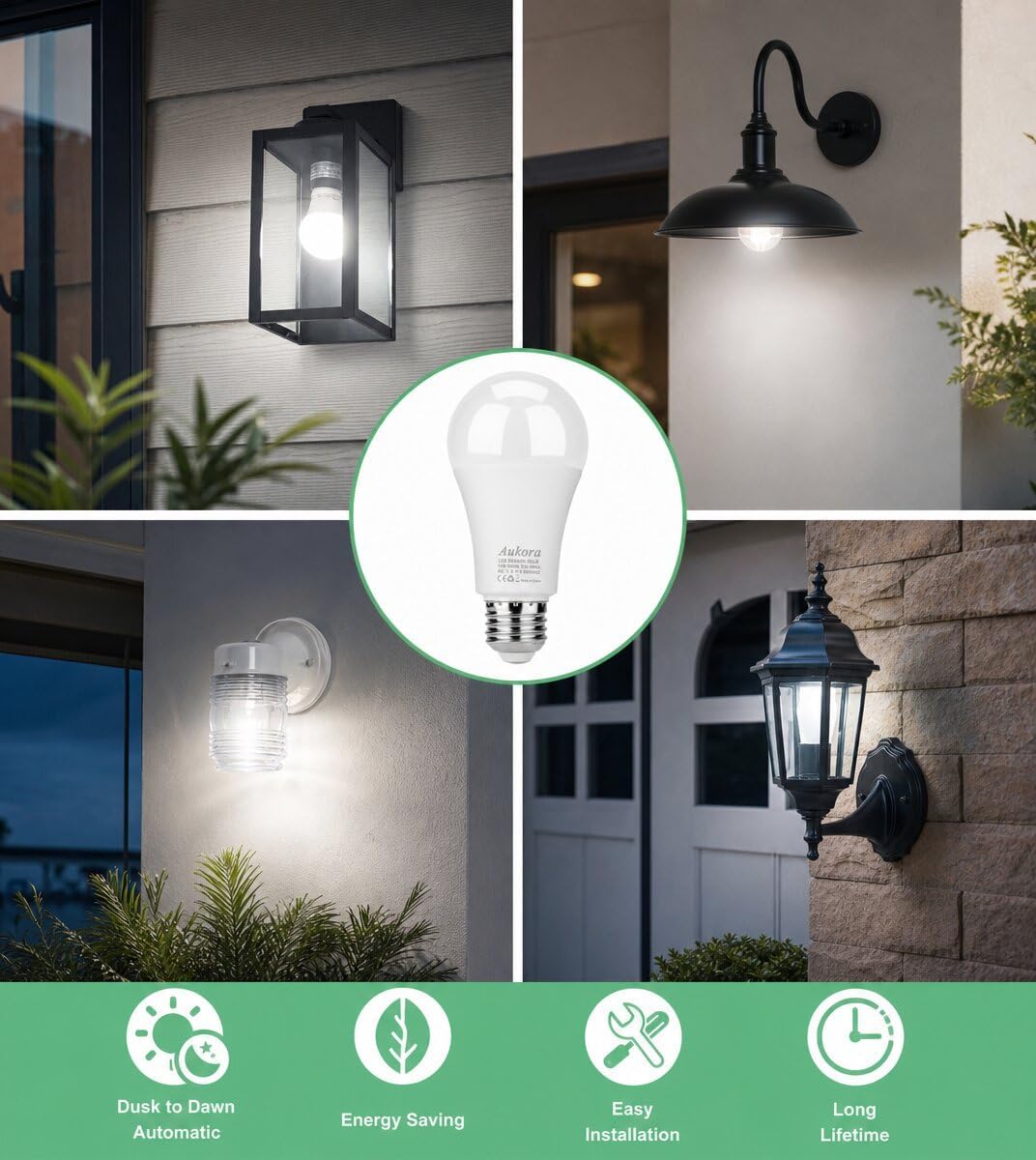 Aukora Dusk to Dawn Light Bulb