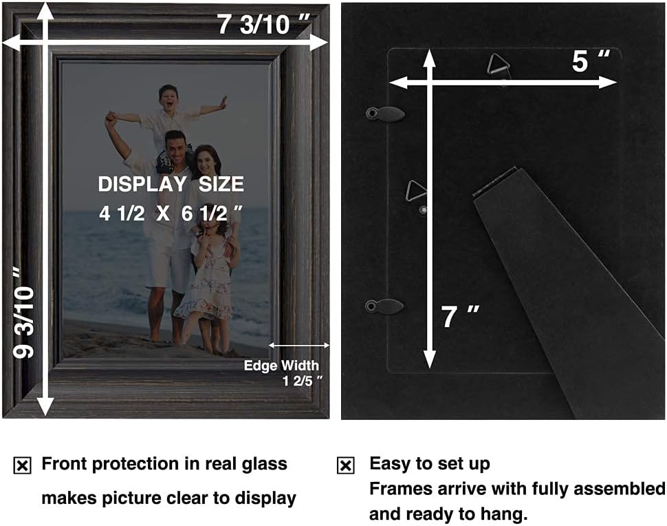 LaVie Home 8x8 Picture Frames (1 Pack, Gold) Square Photo Frame Set with High Definition Glass for Wall Mount & Table Top Display