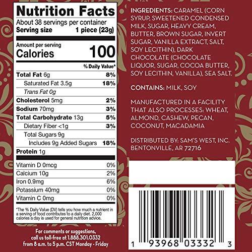 Member's Mark Dark Chocolate Sea Salt Caramels (31 Ounce)