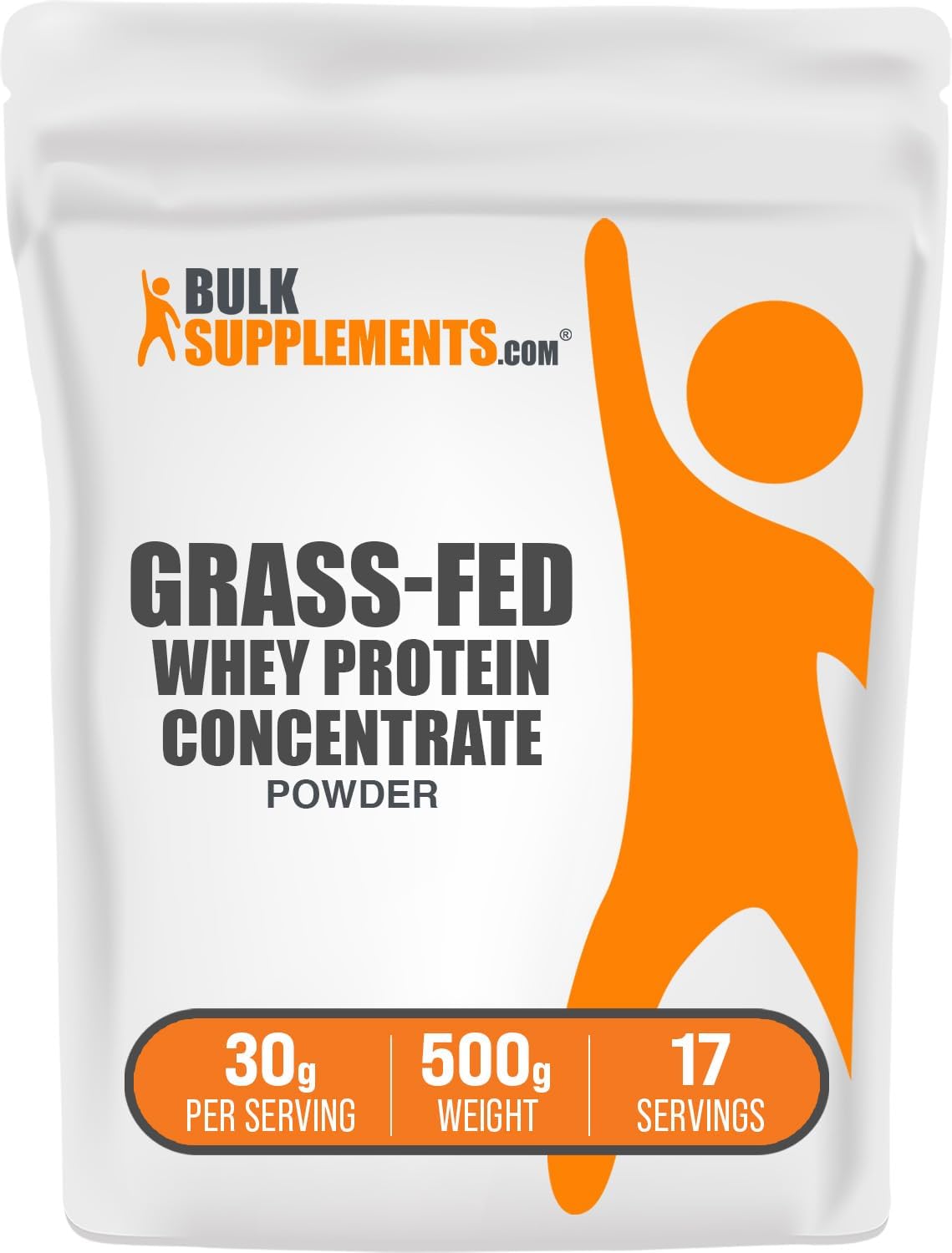 BulkSupplements.com Grass Fed Whey Protein Powder - Whey Protein Concentrate Powder - Unflavored & Gluten Free, 30g per Serving, 1kg (2.2 lbs) (Pack of 1)