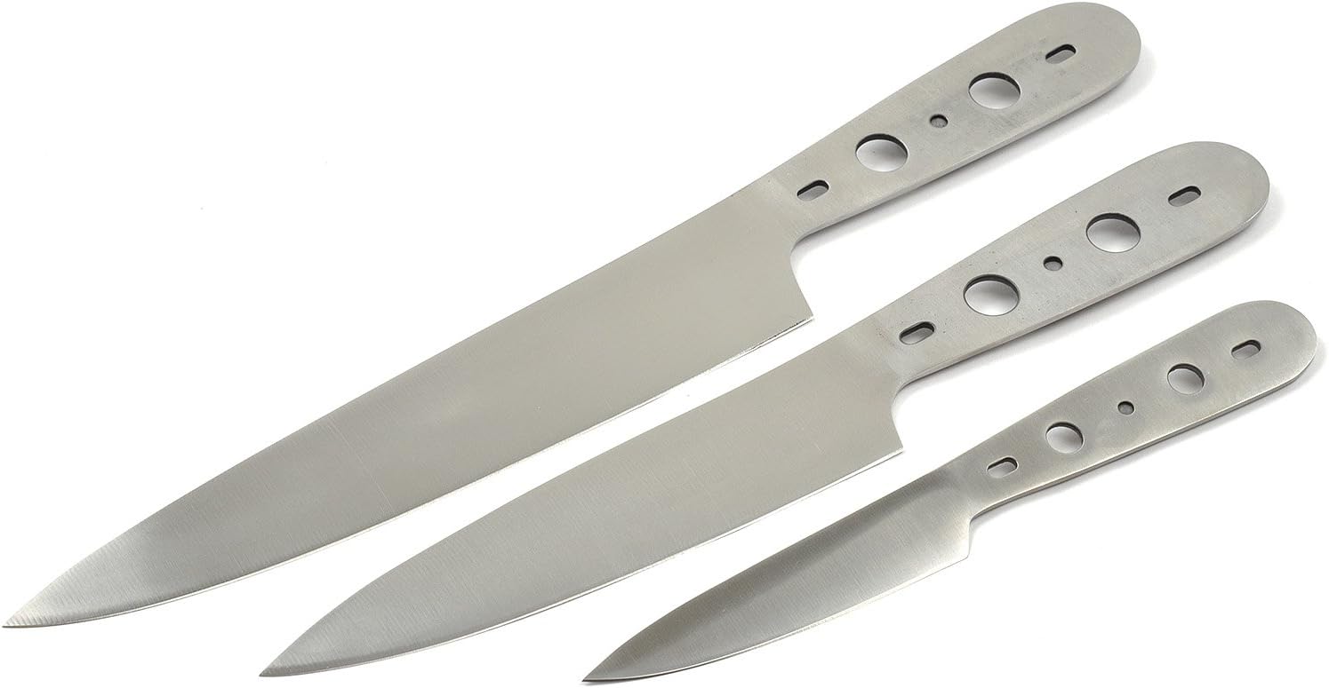 440c Stainless Steel Chef's Knife Blank (Cryogenically Enhanced) Made in USA [SS106]
