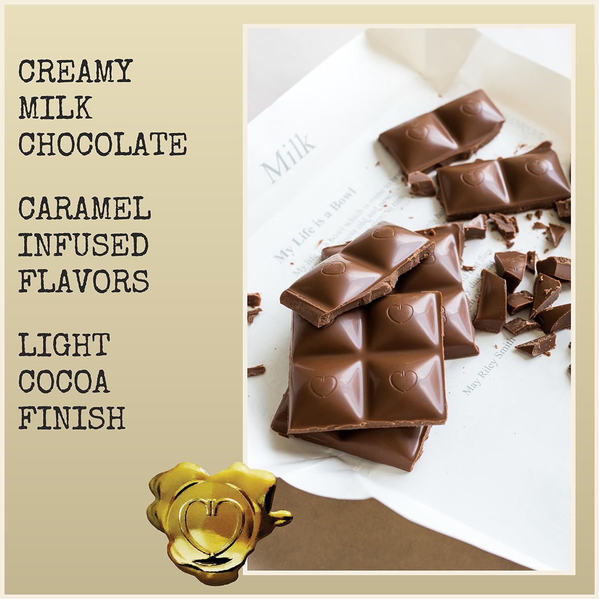 Chocolove Creamy Milk Chocolate Bars | 33% Cocoa | Crafted with Silky Premium Chocolate | Non-GMO, & Gluten-Free, 3.2 oz Bar (12 Pack)