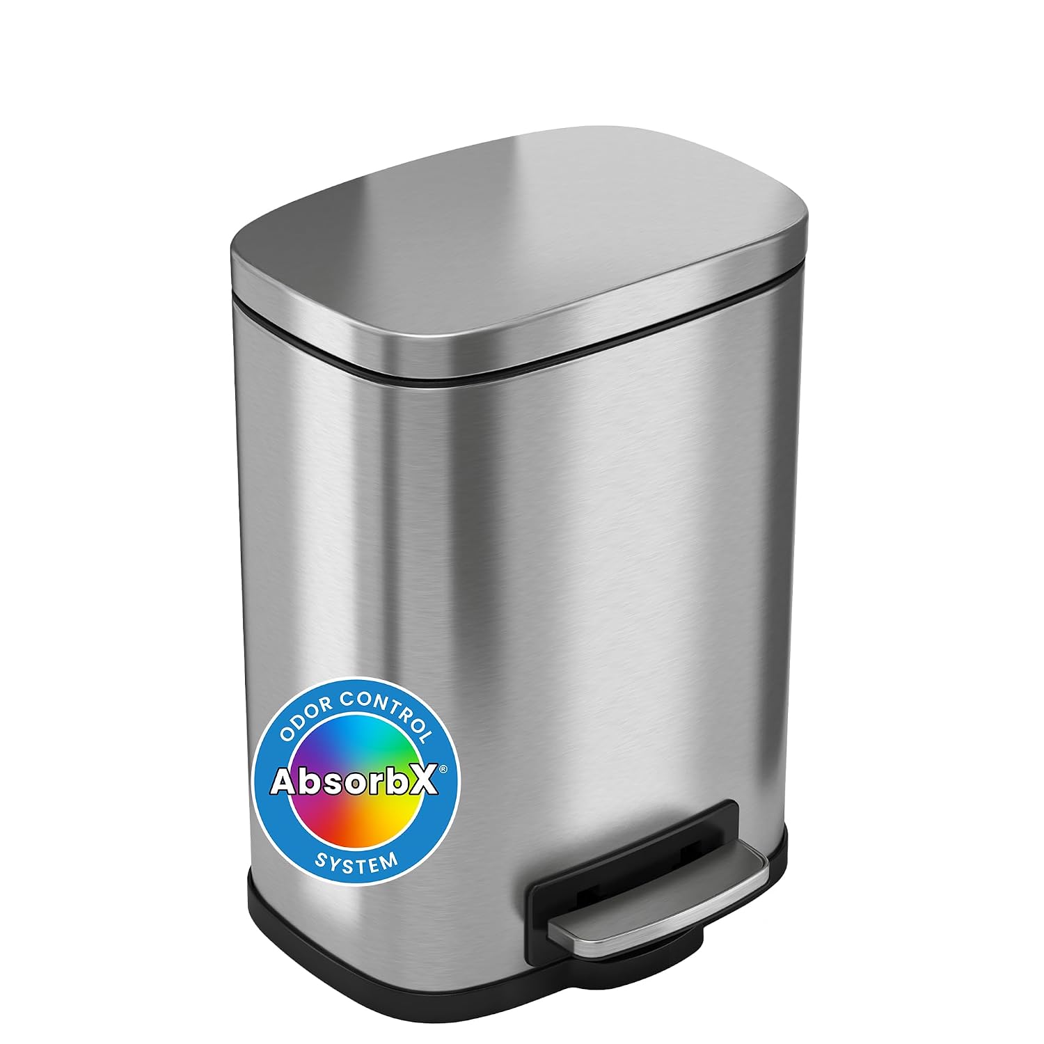 iTouchless 13 Gallon Touchless Sensor Garbage Can, Stainless Steel, Round Sensor Automatic Trash Can for Kitchen and Office