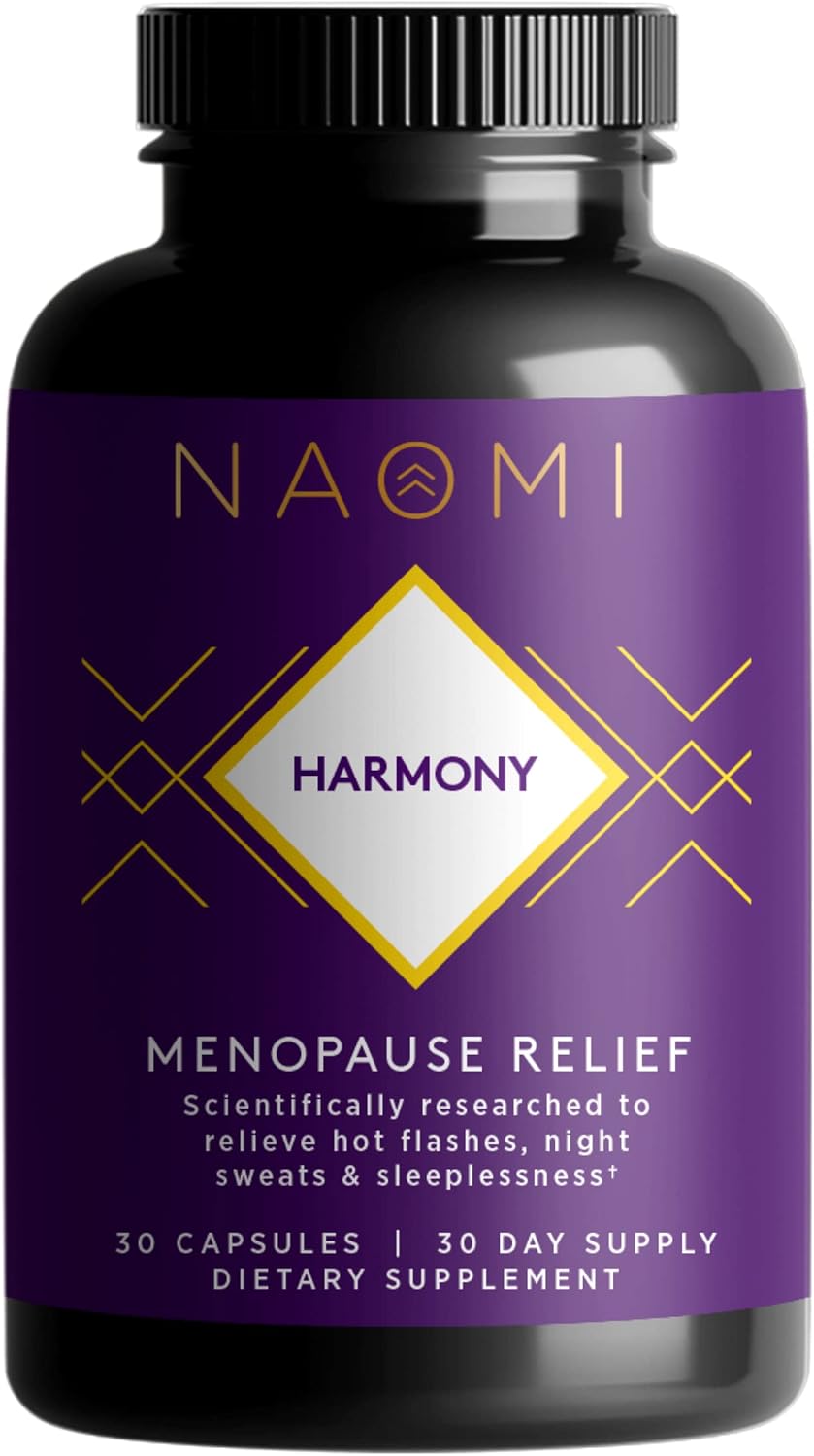 NAOMI Harmony - Patented EstroG-100® for Menopause Support - Non-Estrogenic Hot Flash, Night Sweat & Sleep Comfort - Hormone-Free Botanical Formula