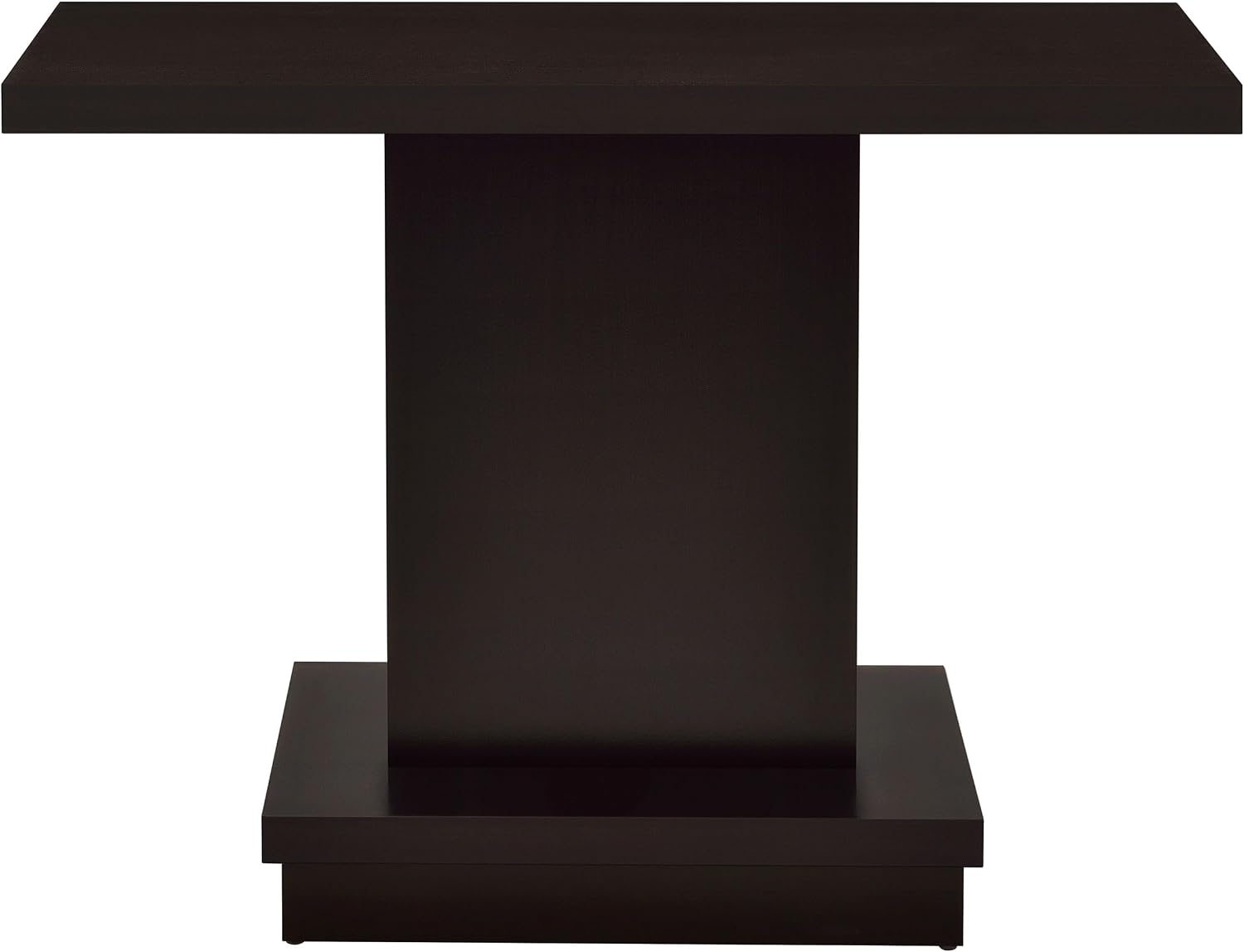 Coaster Home Furnishings - Reston - Engineered Wood - 40-Inch Rectangular Contempandary Table with Geometric Pedestal Base Design and Plastic Glides