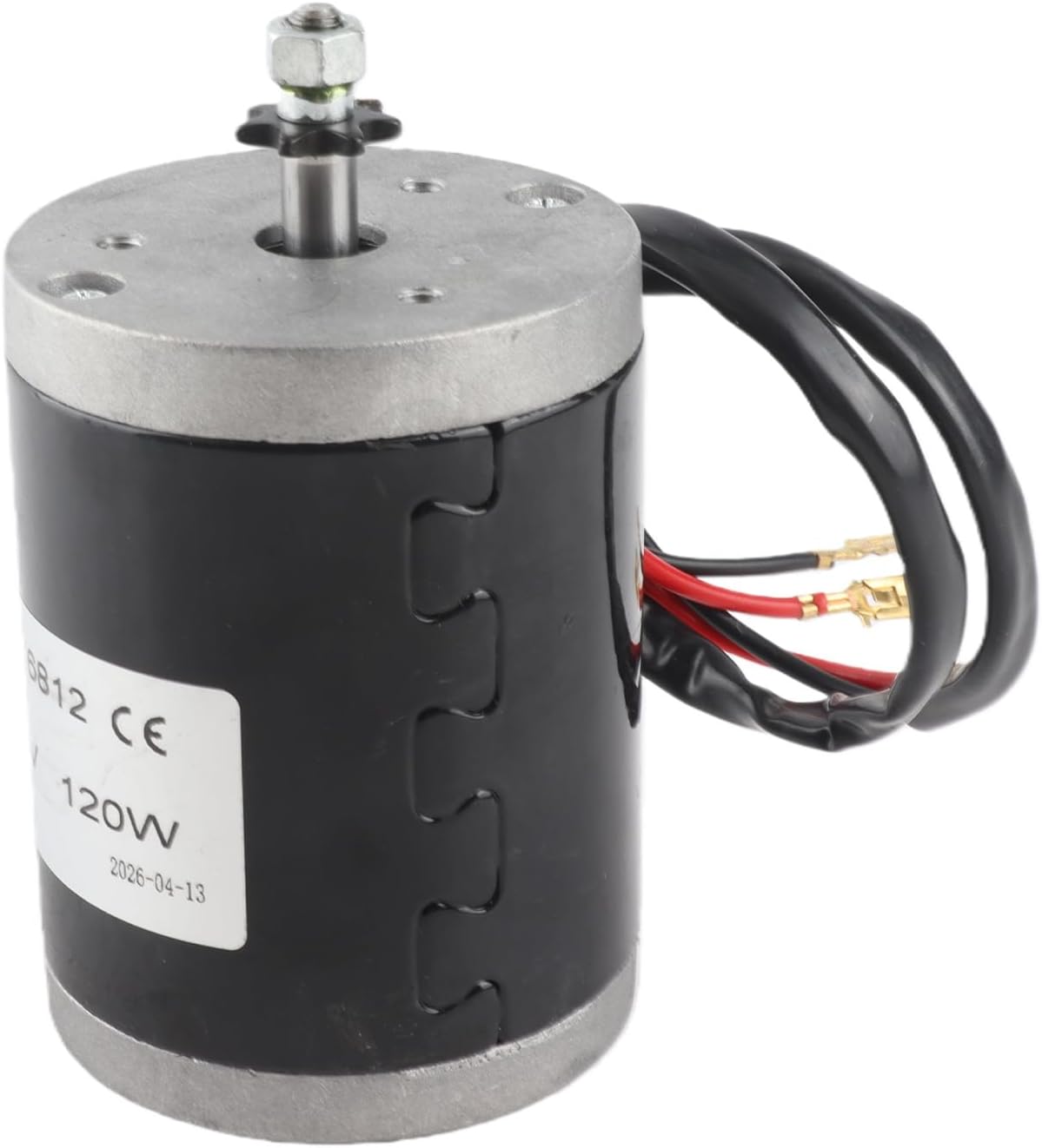 Tbest DC Motor, High-Speed Small Brushed Motor with Pulley, 12V 120W for Electric Scooter Repairs, DIY Projects, Commuters, Adults and Kids