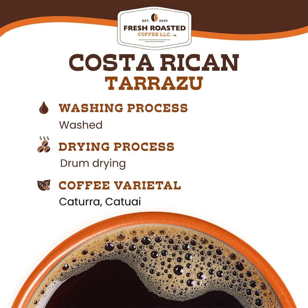 Fresh Roasted Coffee, Dark Brazil Whole Bean Coffee, Med-Dark Roast, Kosher, 5 lb (80 oz)