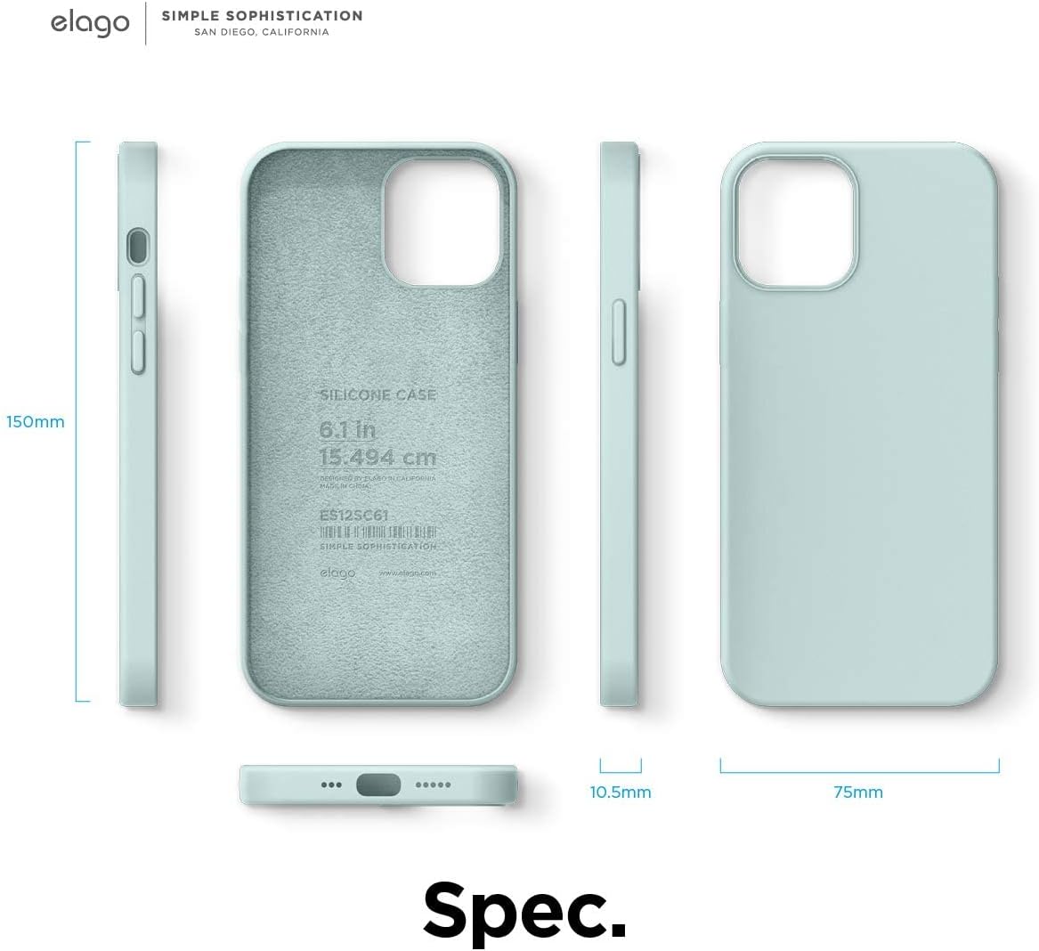 elago Premium Liquid Silicone Case for iPhone 12 Mini Lavender