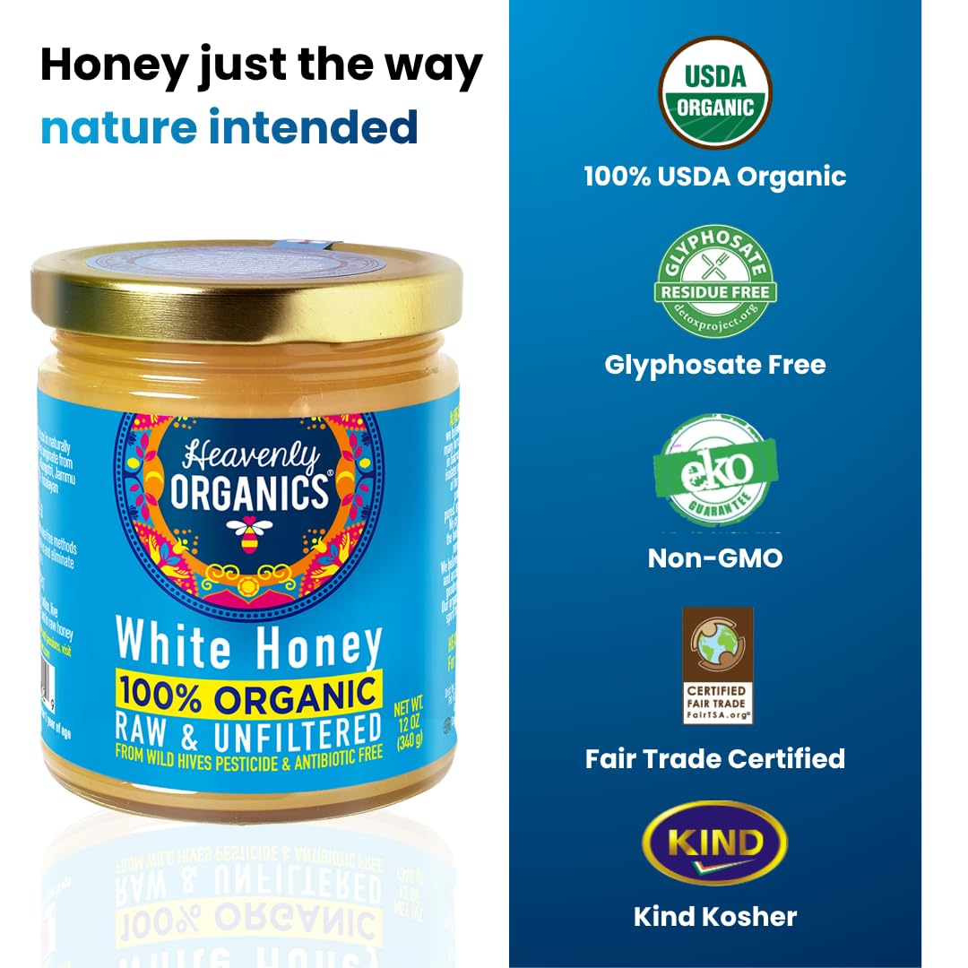 Heavenly Organics Organic Wild Forest Raw Neem Honey - 12 oz