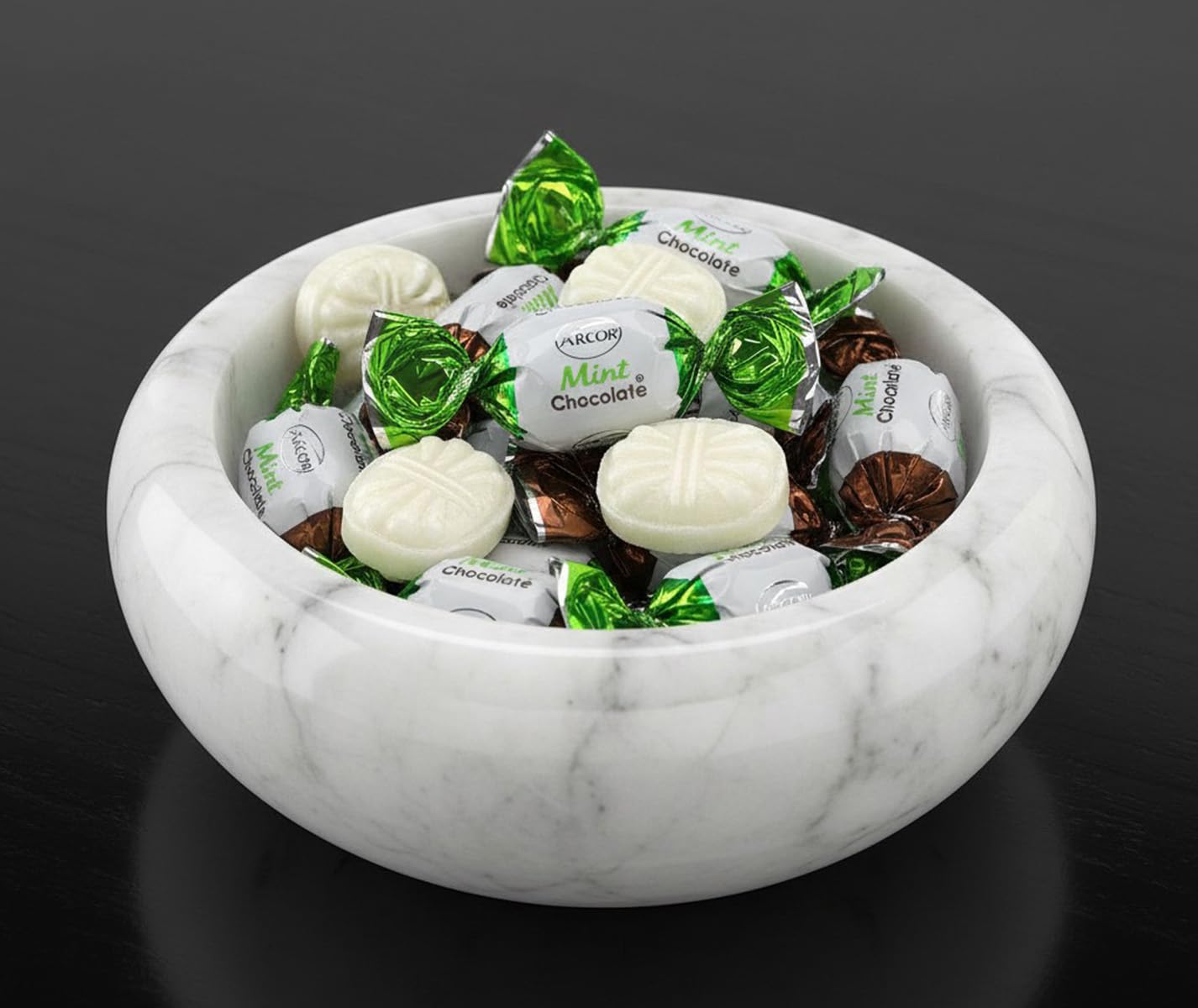 SweetGourmet Premium Chocolate Filled Mints, Arcor Hard Candy, 2 Pound | After-Dinner Treat, ~80 Pieces per Pound, Candy Buffet Ready, Assorted Wrappers, Resealable Bag