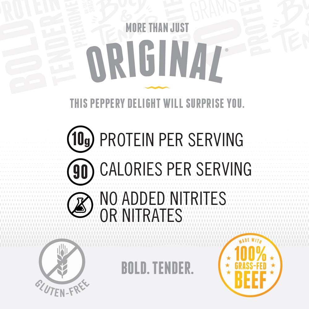 Perky Jerky Original Turkey Jerky, 14oz - Low Sodium - 10g Protein per Serving - Low Fat - 100% U.S. Sourced - Handcrafted, Tender Texture and Bold Flavor