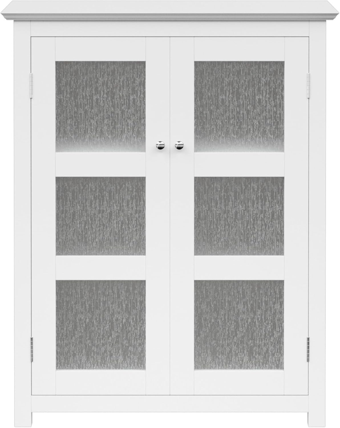 Teamson Home Florence 26 in. x 32 in. 2-Door Freestanding Wooden Floor Cabinet with Adjustable Shelves for Storage Solutions in Bathrooms, Kitchens, Laundry Rooms, Home Offices, White | Freestanding Wooden, Adjustable Shelves, For Bathrooms, Kitchens, La…