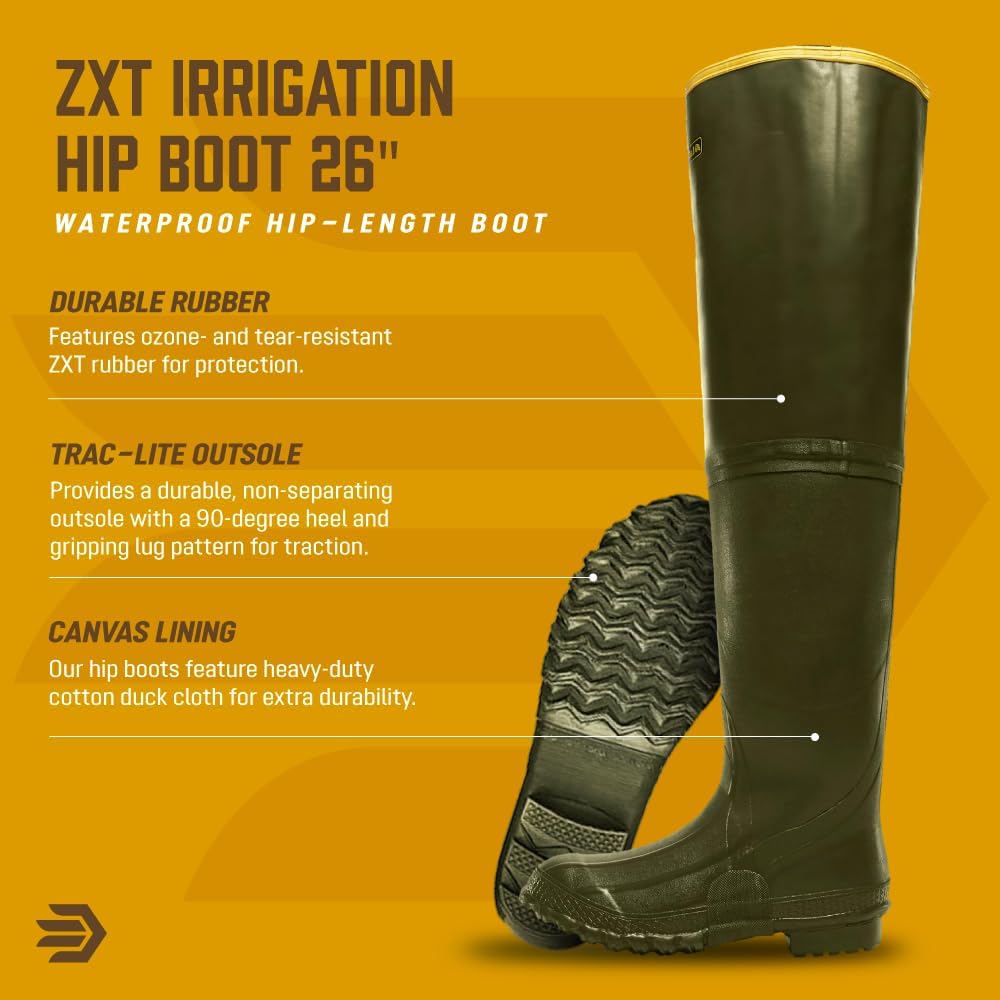 LaCrosse Men's ZXT Irrigation Hip 26 Inch OD Boot