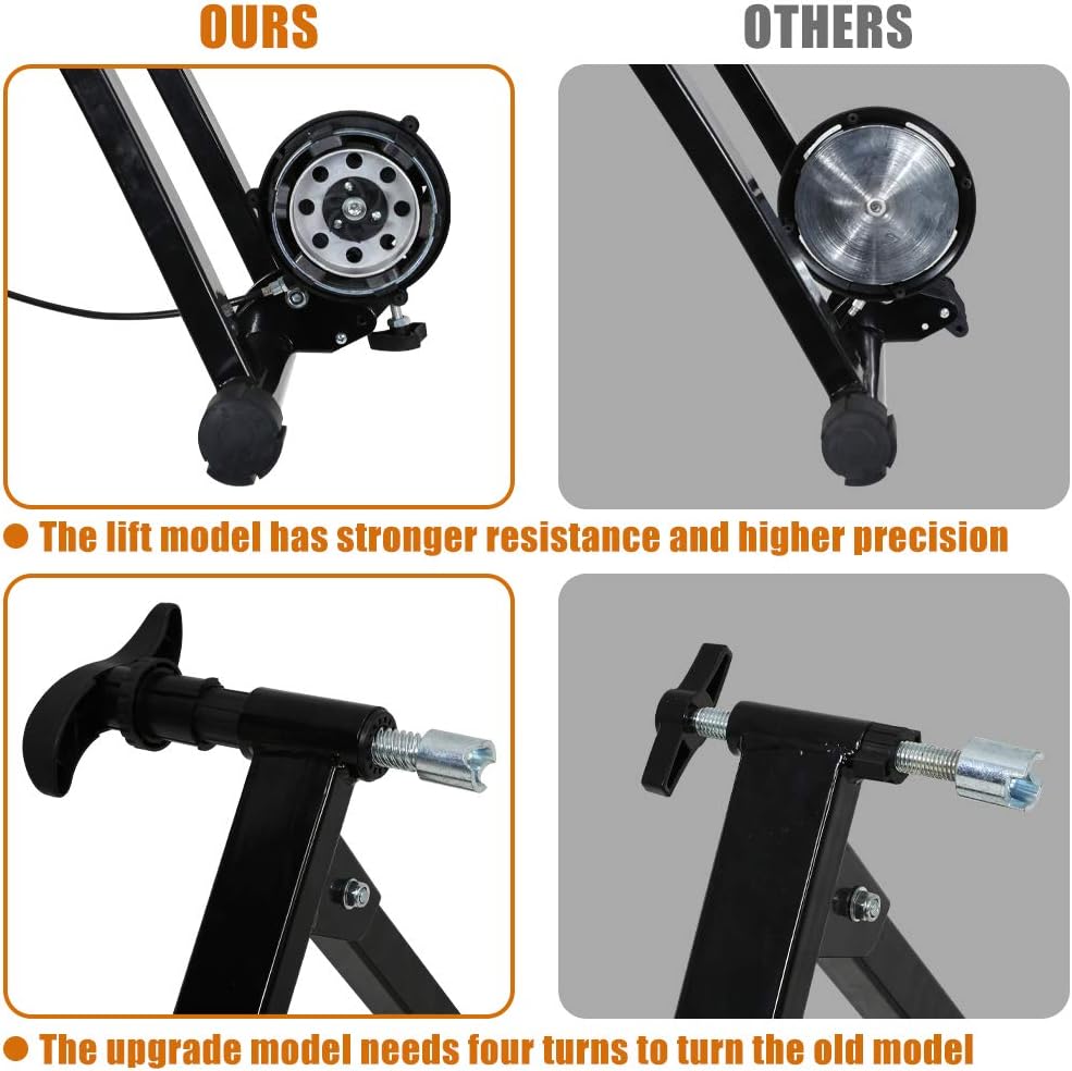 Bike Trainer Stand for Indoor Riding, Bicycle Exercise Training Stand with Magnetic Flywheel, Noise Reduction