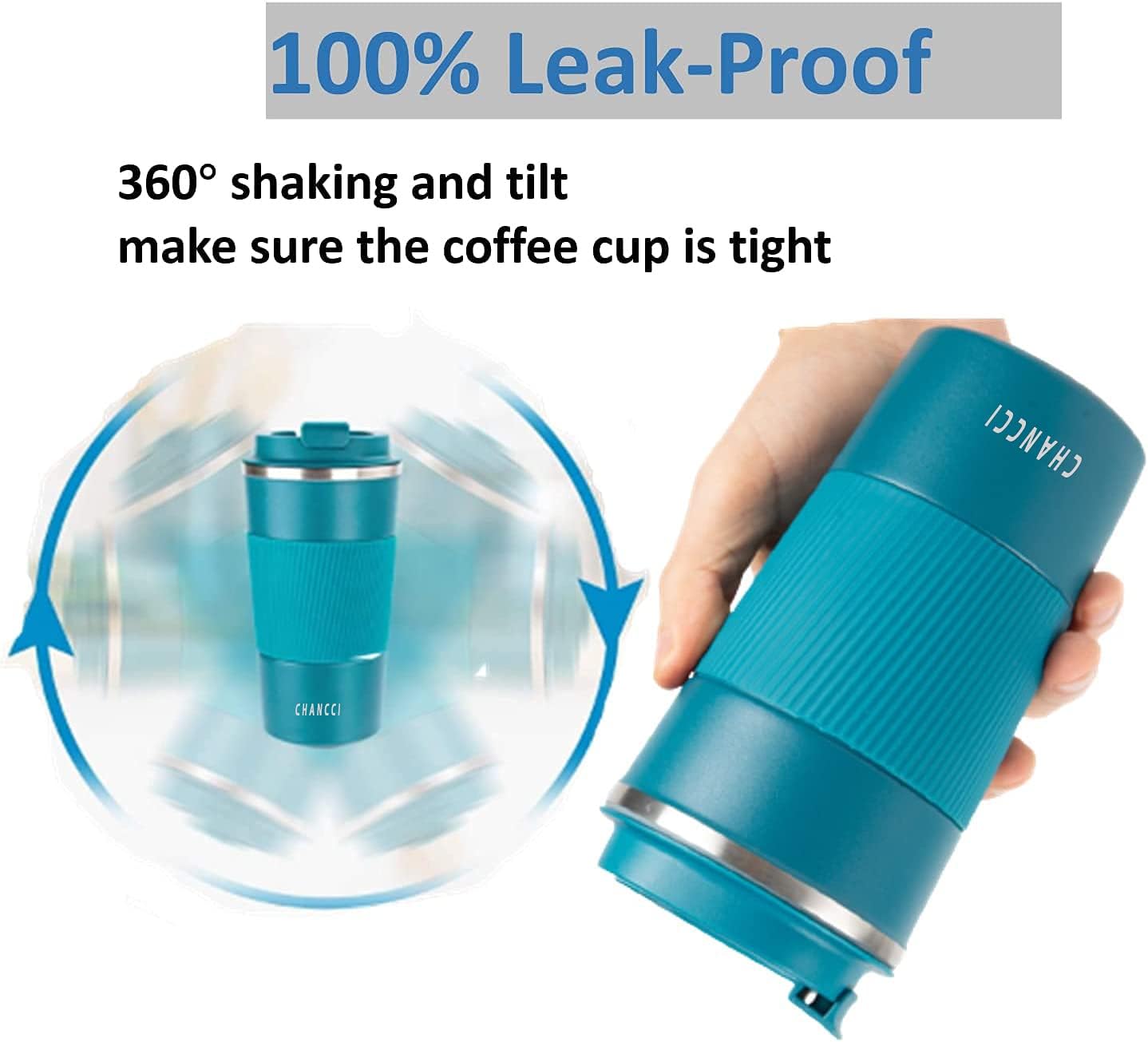 16oz Travel Coffee Mug Spill Proof, Insulated Coffee Mug with Lid, Leakproof Coffee Tumbler, Stainless Steel Vacuum Coffee Cup for Hot/Cold Drinks