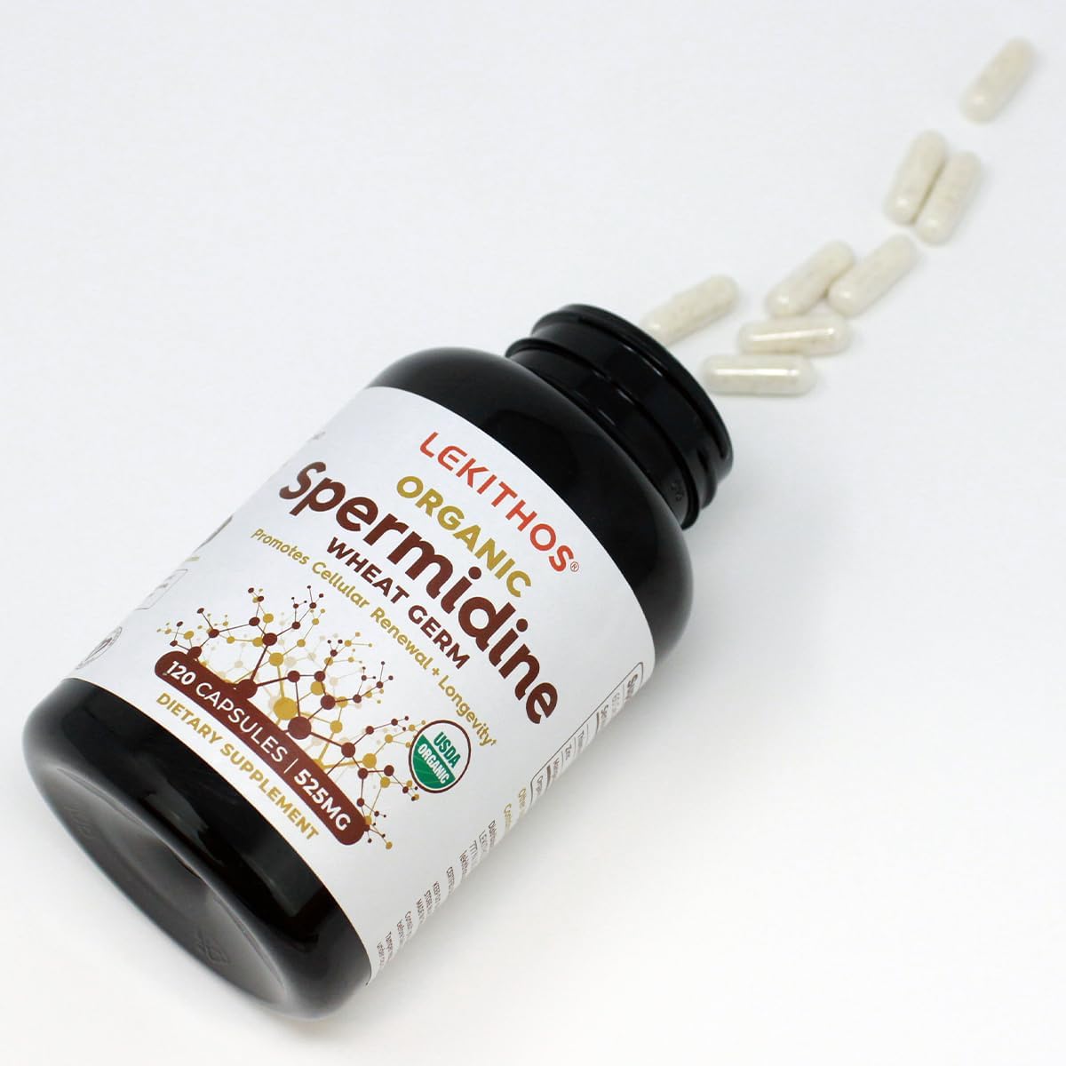 Organic Spermidine Capsules | Organic Wheat Germ Extract | Promotes Cell Renewal, Better Aging | Thiamine, Zinc