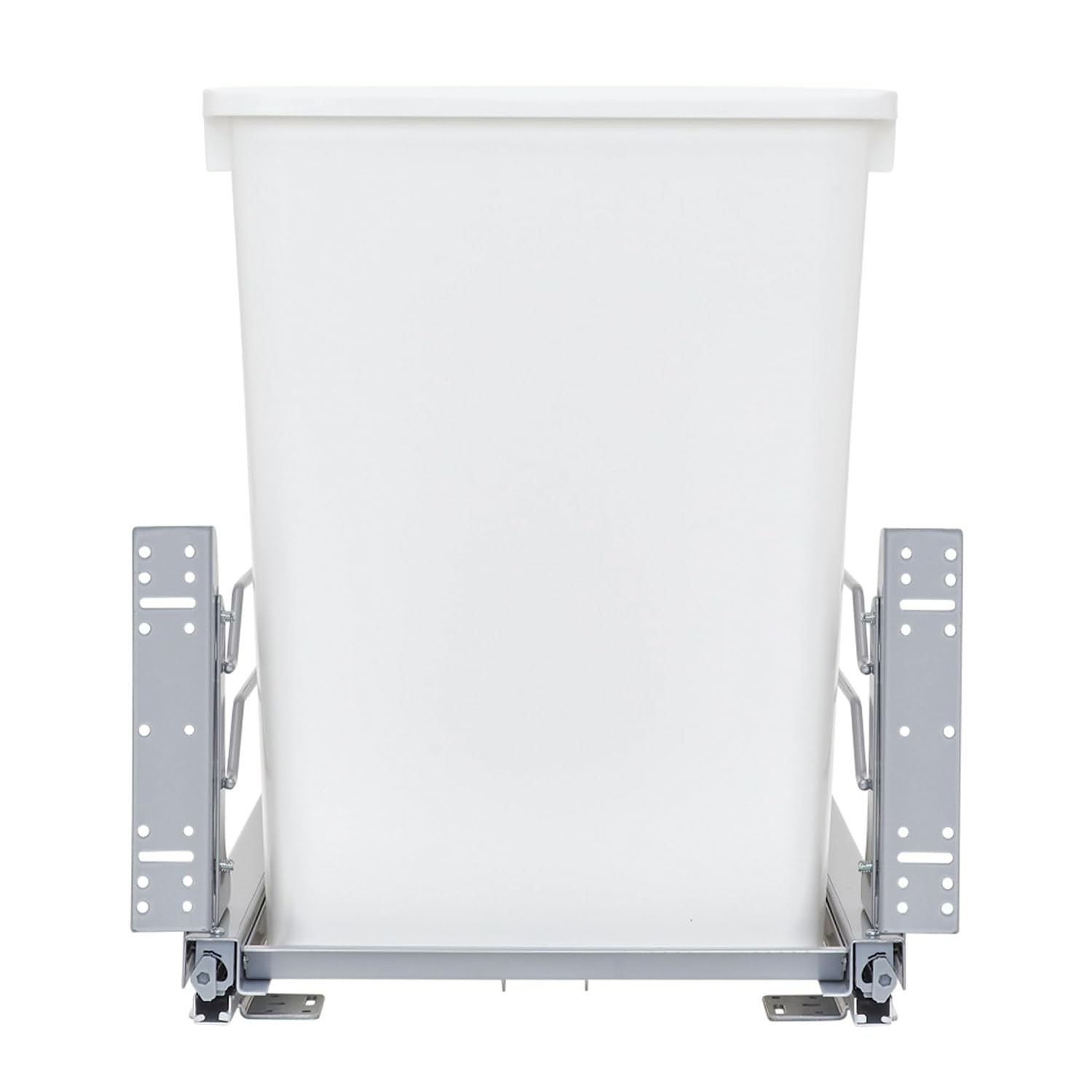 Rev-A-Shelf Double Pullout Trash Can w/Soft-Close Slides, 14.5" Min Opening | Large Capacity Garbage/ Recycling Waste Bins for Under Kitchen Cabinets, Heavy Gauge Wire Construction, 53WC-1835SCDM-217