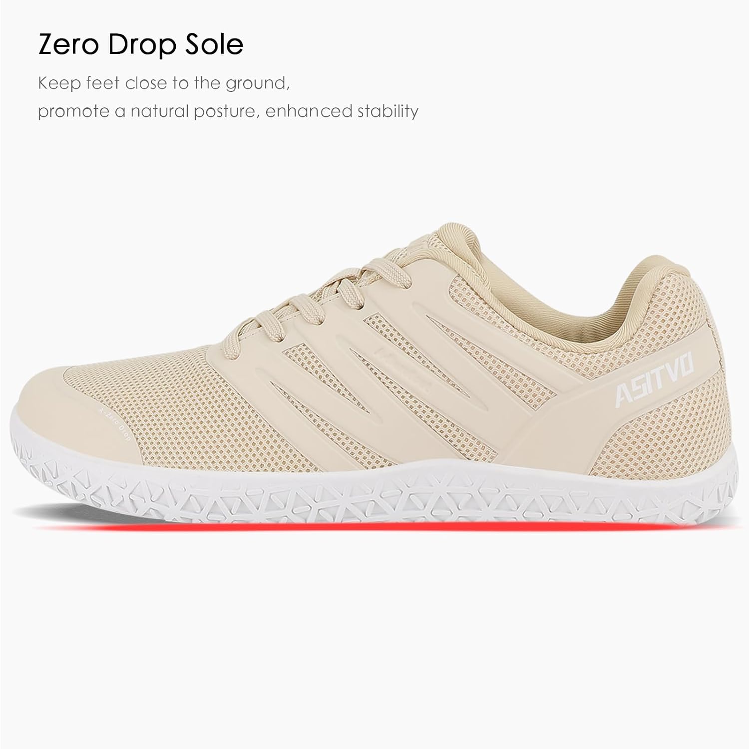 ASITVO Wide Men's Barefoot Zero Drop Sole Minimalist Sneakers Walking Shoes | Width Toe Box Cross Trainer Gym TPU Toe No-Sew Upper Grounding