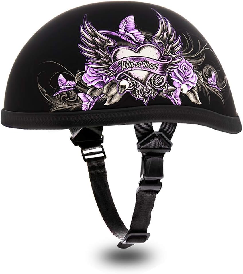 Daytona Helmets Graphics Bicycle Helmets for Men - Novelty Half Helmet with Breathable Liner - Retro Skull Cap – Eagle Headgear with Head Wrap