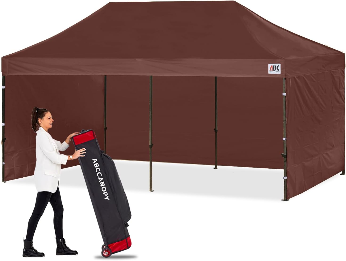 ABCCANOPY Heavy Duty Easy Pop up Canopy Tent with Sidewalls 10x20, Turquoise