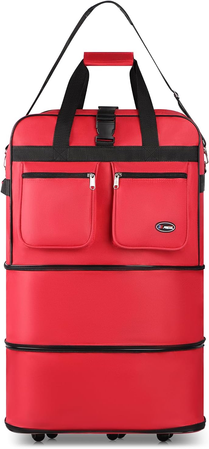 40'' Expandable Rolling Duffel Bag Suitcases w/Wheels,Foldable Luggage Bag