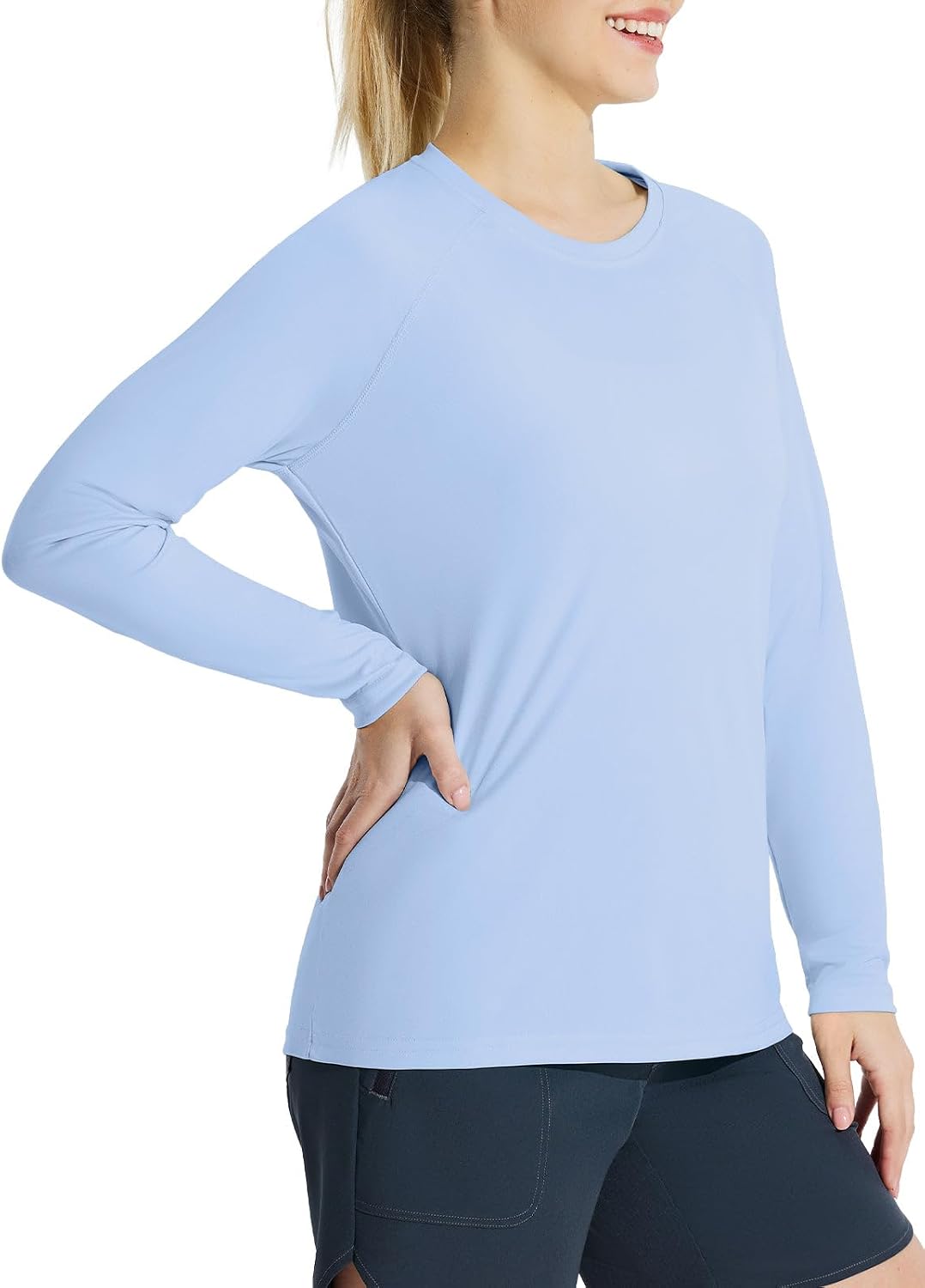 baleaf Women's UPF 50+ Sun Shirts Long Sleeve Stretchy Quick Dry | Lightweight, Rash Guard, UPF 50+ Sun Protection, Breathable Comfort material for Hking Workout, Excellent for hot weather