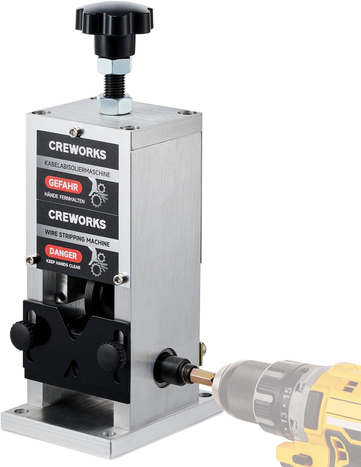 CREWORKS Manual Wire Stripper Machine, 0.06"-1" Wire Stripping Machine, Wire Stripping Tool for 1.5-25mm Scrap Wire