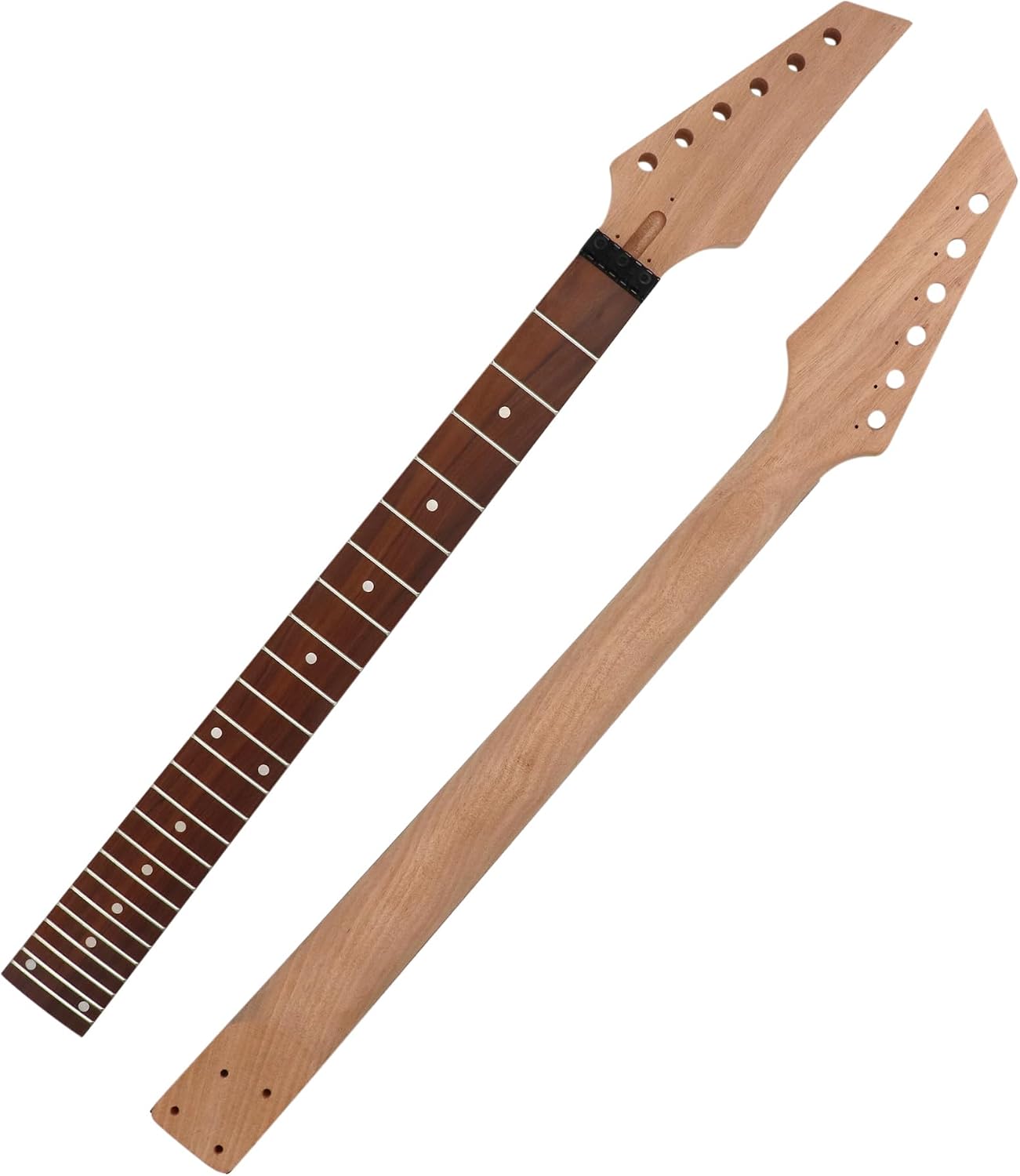 DIY Electric Guitar Kit Beginner Kit 6 String Right Hand JS Series | Mahogany Body, Mahogany Neck, Rosewood Fretboard, Black Hardware