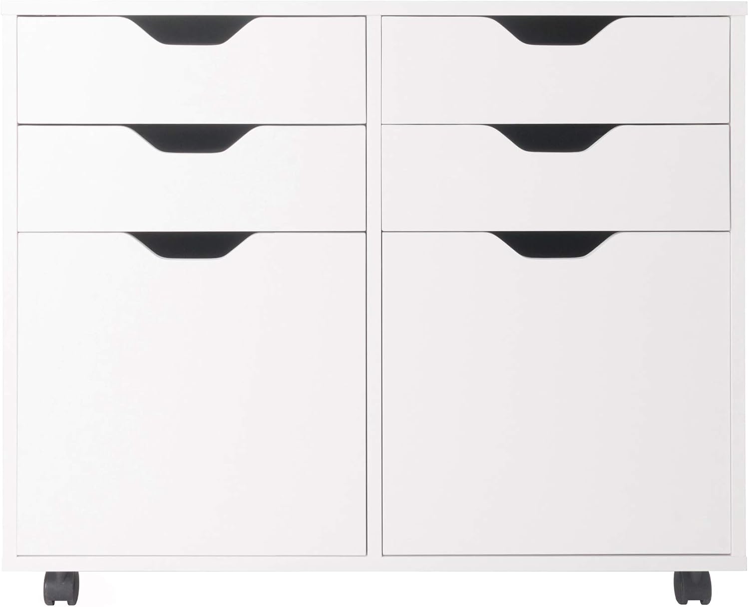 Winsome Halifax Mobile Storage Cabinet with Doors & Drawers, Stylish & Functional Home Storage Cabinet for Filing, Kitchen Organization, Moveable Furniture for Office, Dorms, Apartments