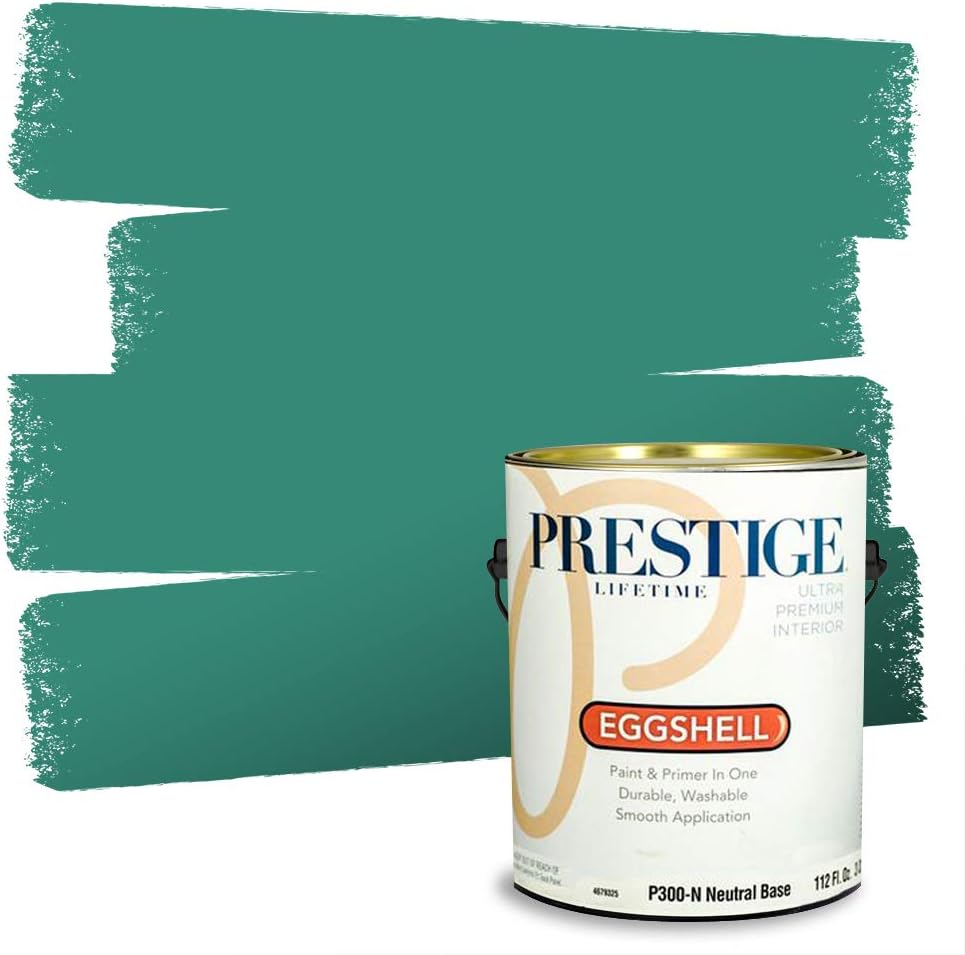 PRESTIGE Paints Exterior Paint and Primer In One, 1-Gallon, Semi-Gloss, Comparable Match of Sherwin Williams* Electric Lime*