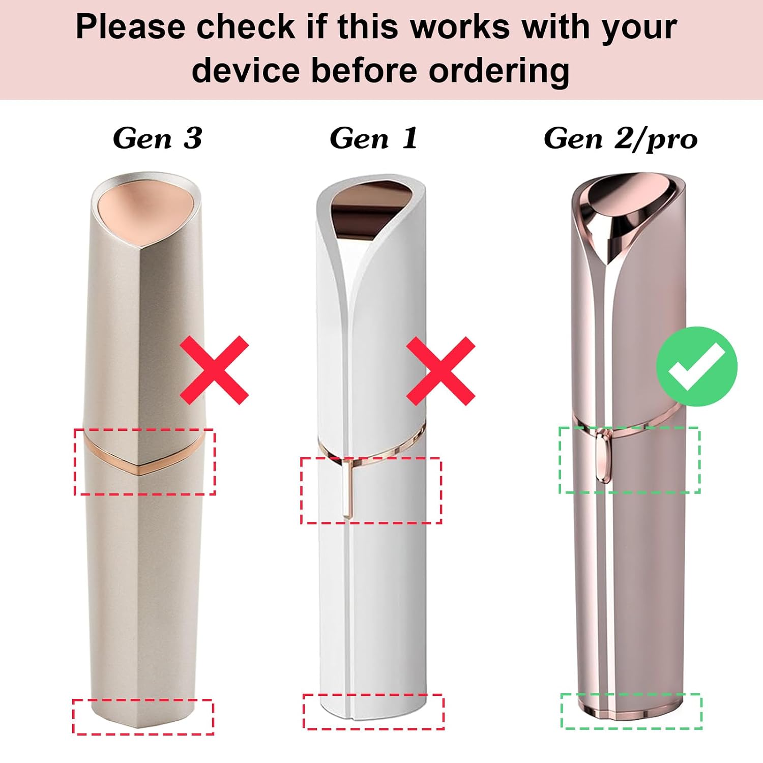 tuokiy Replacement Heads for Flawless Finishing Touch Face Shaver | Compatible with Flawless facial hair remover gen 2, 4-pack, Hypoallergenic blades