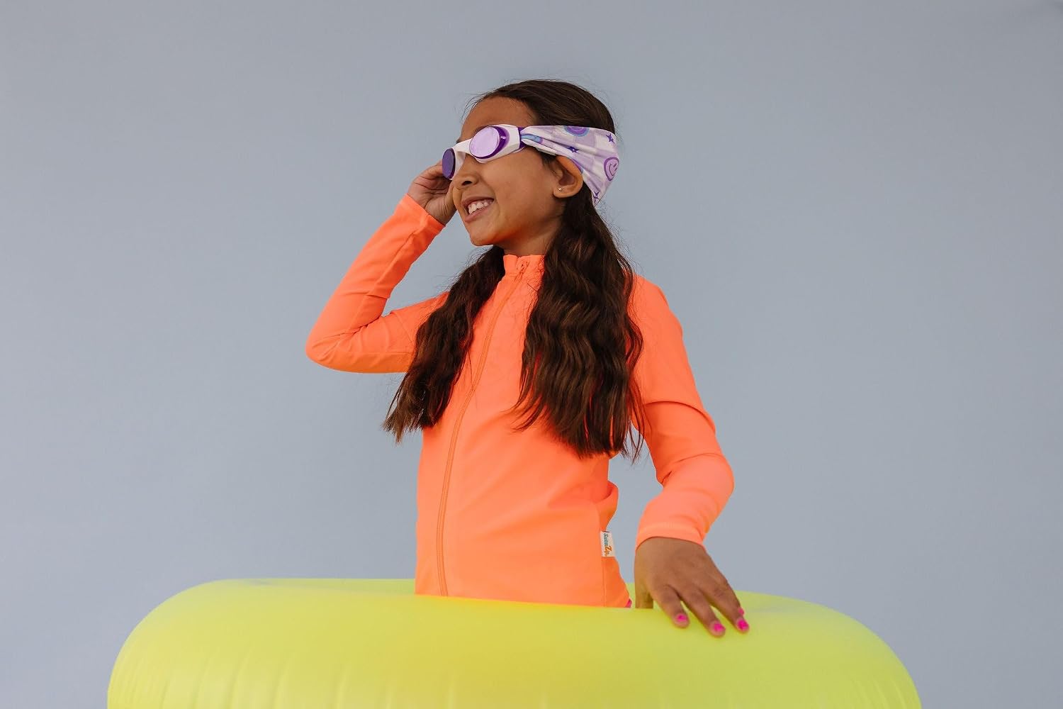 Splash Place SWIM GOGGLES with Fabric Strap - Adult & Kids Swim Goggles - PINKS & PURPLES