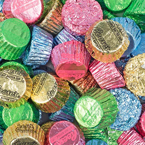 1lb Easter Candy Reese's Peanut Butter Cups Spring Mix Miniatures (Approximately 54 Pcs) Easter Egg Filler - Mother's Day Candy - Church Bulk Candy