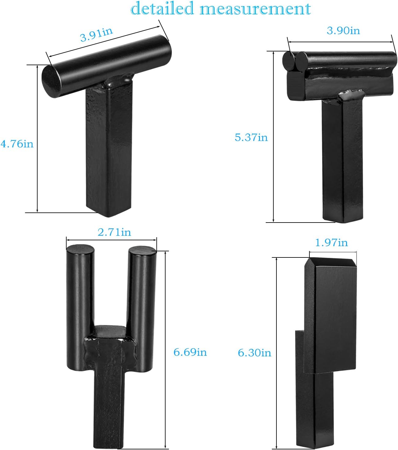 Blacksmith Anvil Hardy Tool Set 1Inch Creasing Tool Stake,Bottom Fuller,Hot Cut Tool,Turning Bending Scrolling Fork.(4PCS)