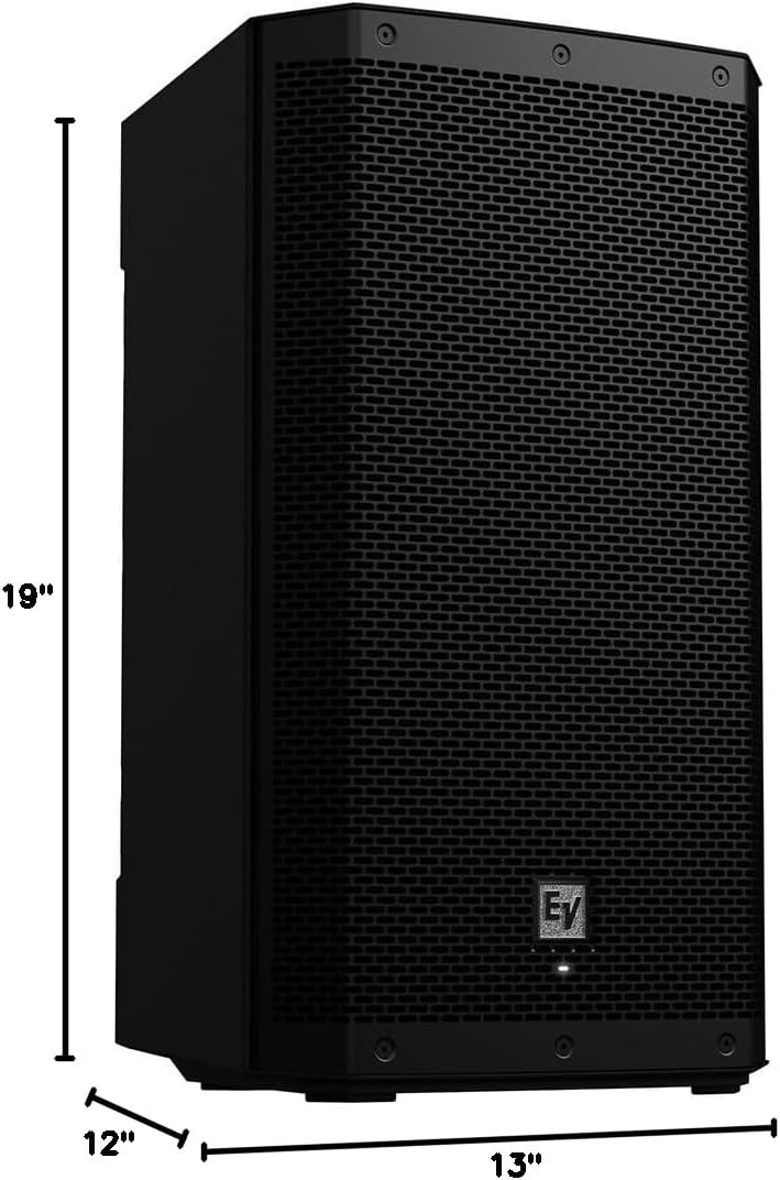 Electro-Voice ZLX-12P-G2 12" 2-Way 1000W Bluetooth-Enabled Powered Loudspeaker (Pair) Bundle with Auray SS-47S-PB Steel Speaker Stands with Carrying