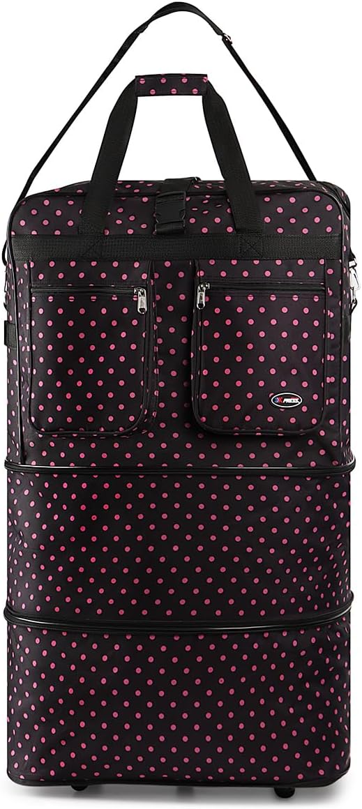 40'' Expandable Rolling Duffel Bag Suitcases w/Wheels,Foldable Luggage Bag