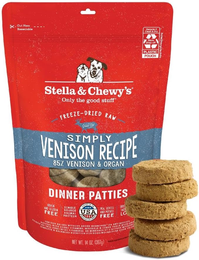 Stella & Chewy’s Freeze Dried Raw Dinner Patties – Grain Free Dog Food, Protein Rich Stella’s Super Beef Recipe – 5.5 oz