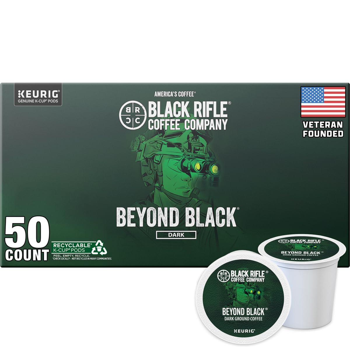 Black Rifle Coffee Dark Roast K Cup Coffee Beyond Black 32 Count