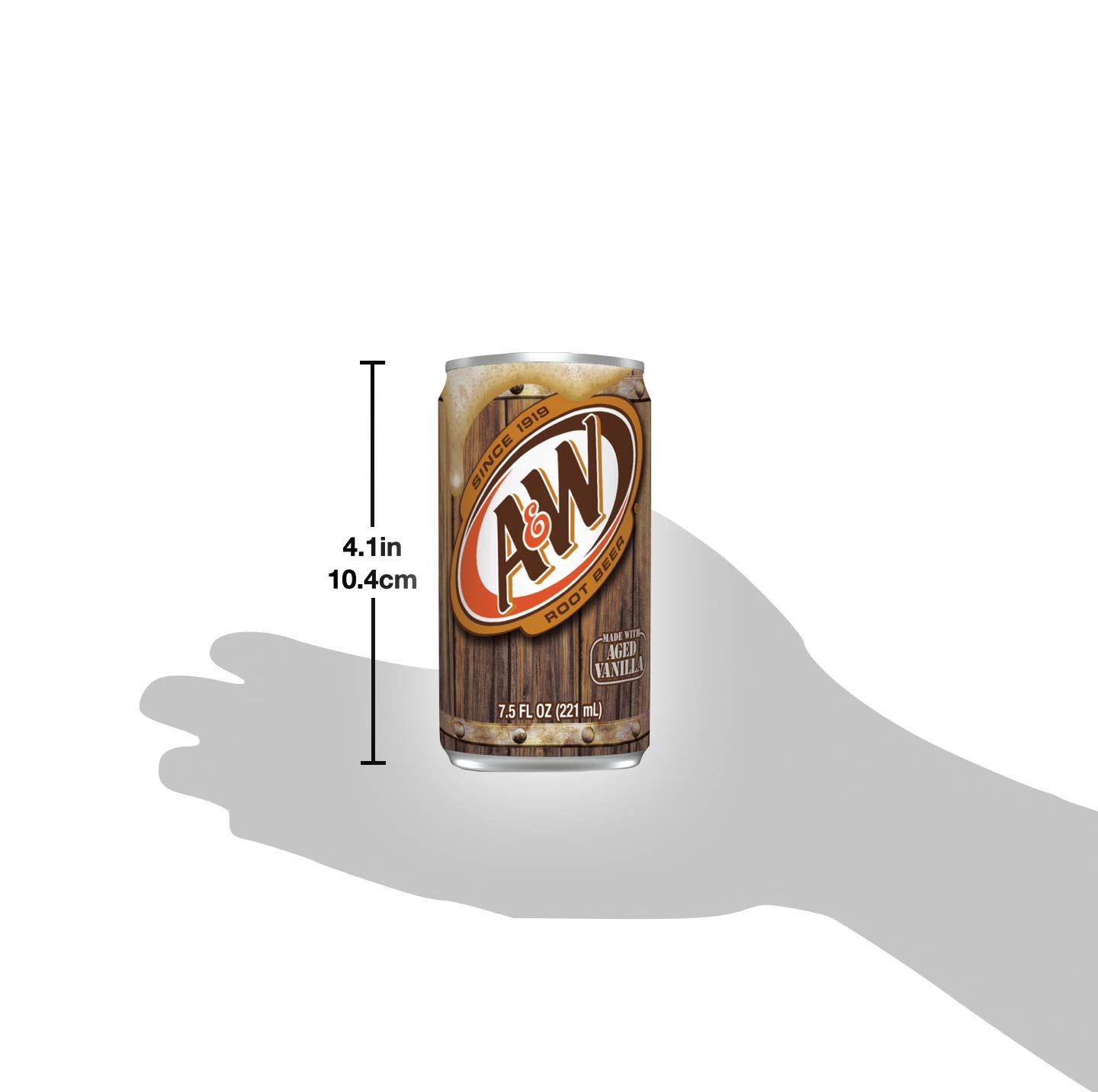 A&W Root Beer Mini Soda Cans, 7.5 oz Soft Drinks Bulk Snacks Pack