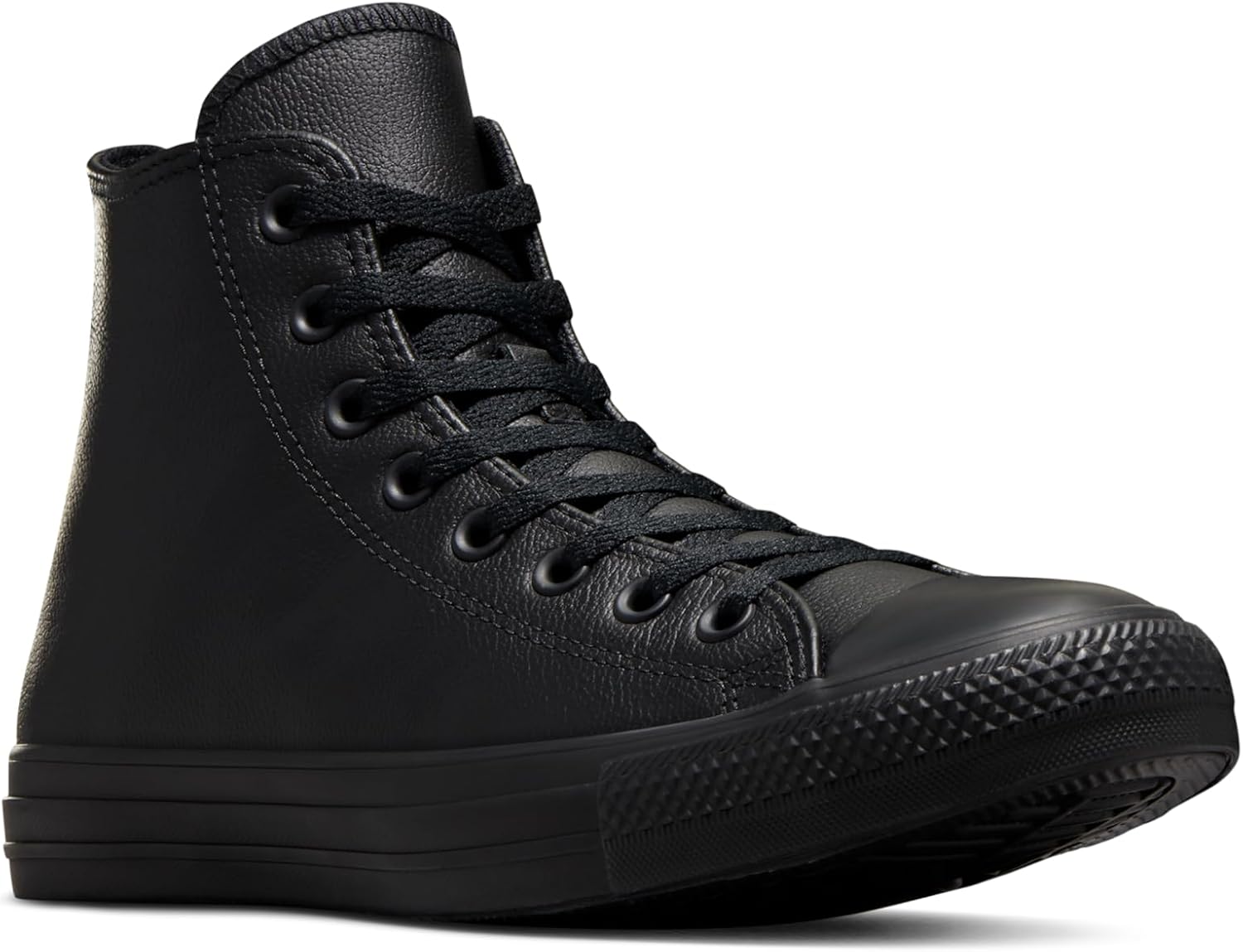 Converse Chuck Taylor All Star Leather High Top Shoe, black mono, 11 M US