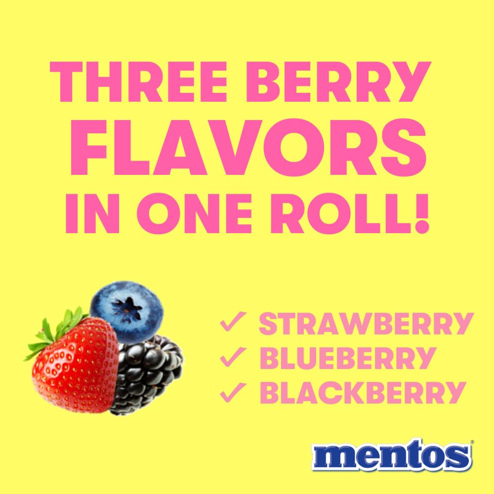 Mentos Chewy Mint Candy Roll, Cinnamon, 14 Pieces Per Roll, 15 Count Pack