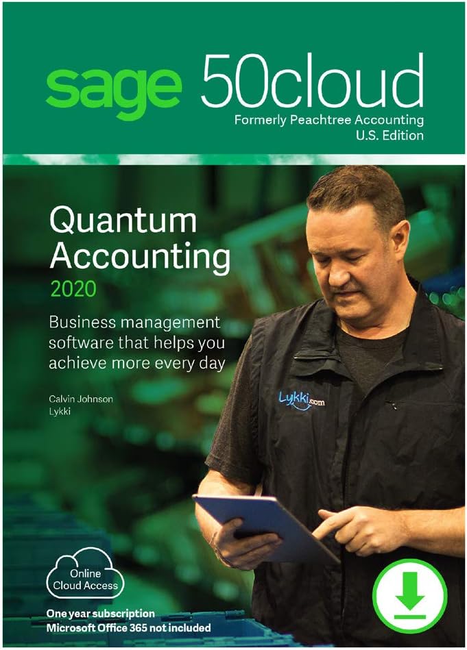 Sage 50cloud Quantum Accounting 2020 U.S. 5-User One Year Subscription [PC Download]