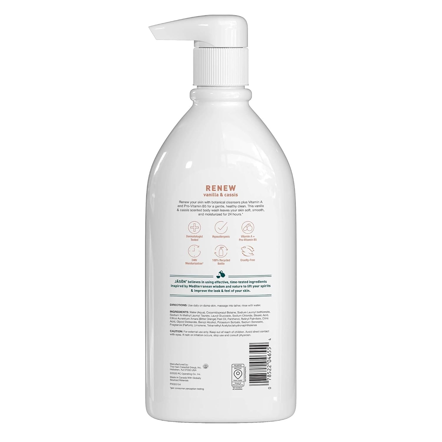 JASON Aloe Vera Shower Gel Body Wash - Soothing, Gentle Clean Feeling, 30 Fluid Ounces