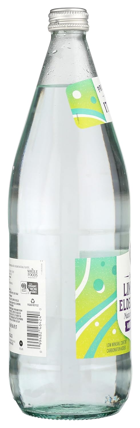 Whole Foods Market, Lemon Sparkling Mineral Water, 16.9 Fl Oz, 6 Count