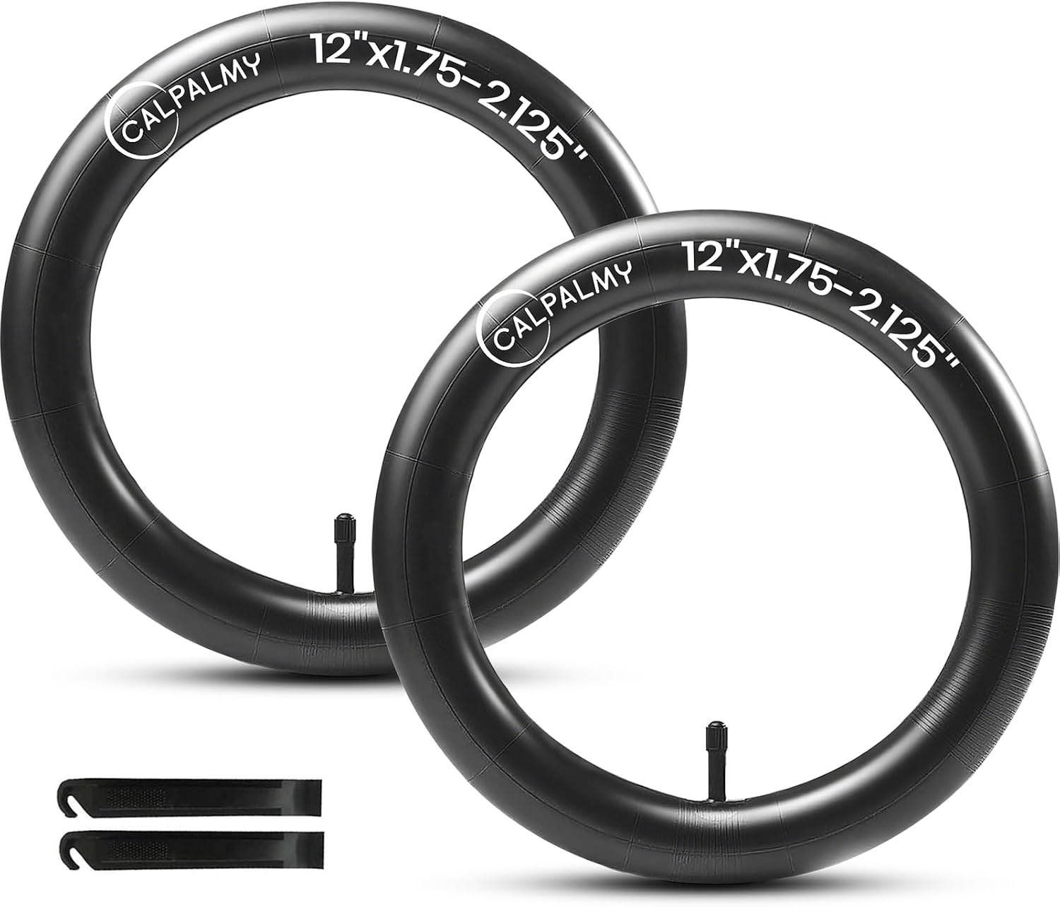 CALPALMY 12"/14"/16"/18"/20"/22"/24"/26"/28" Kids Bike Inner Tubes (2 Pack), Width Fit 1.75/1.95/2.125 with Schrader Valve